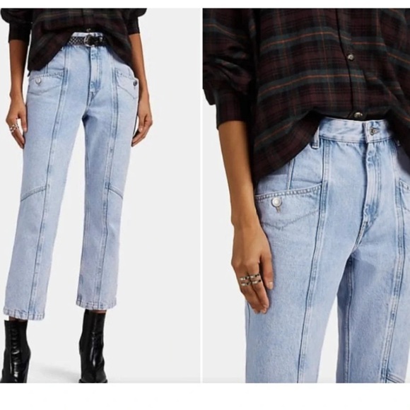 Isabel Marant Étoile Notty Straight Leg Jeans - Picture 1 of 12
